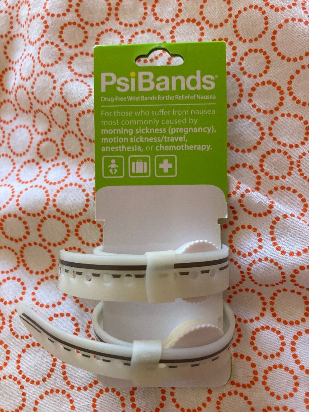 Psi Bands Pair of Wrist Bands Nausea Motion Sickness Relief